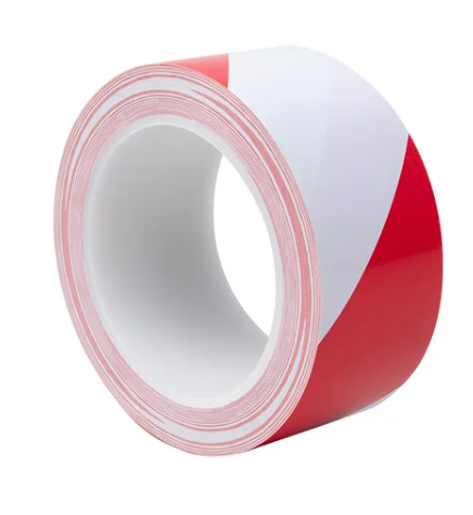 Advarselstape, rød og hvid