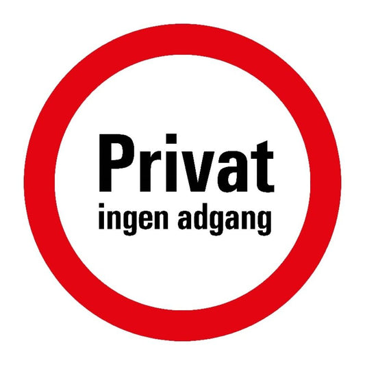 Privat Skilt
